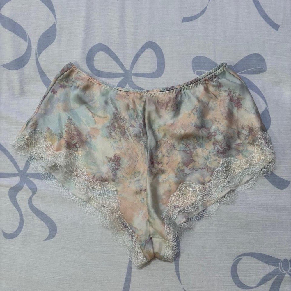 Floral Lace Trim Women's Intimate Shorts